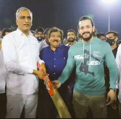 In Pics: అక్కినేని అఖిల్‌ బ్యాటింగ్, మంత్రి హరీశ్‌ బౌలింగ్.. సిద్దిపేటలో సందడి