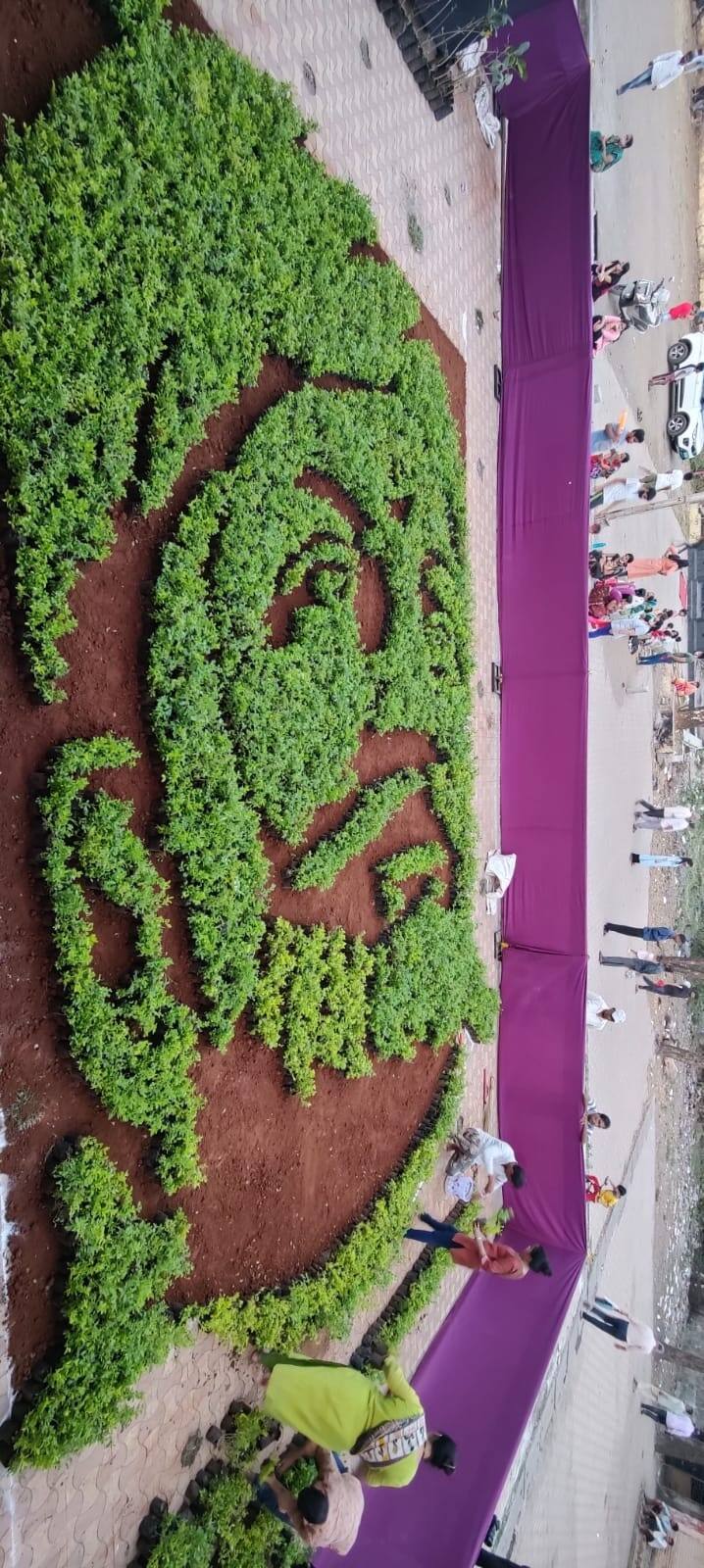 तिसगांवातील तिसाई देवी मंदीराच्या प्रांगणात ही प्रतिमा  साकारण्यात आलेली आहे.