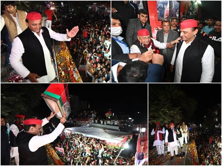 UP Election 2022: उत्तर प्रदेश में विधानसभा चुनाव (Uttar Pradesh Assembly Election 2022) के तीसरे चरण के लिए तमाम राजनीतिक पार्टियां पूरा जोर लगा रही हैं. जनता का समर्थन जुटाने के लिए बीजेपी (BJP) से लेकर समाजवादी पार्टी (Samajwadi Party) और अन्य पार्टिया अपने स्टार प्रचारकों को उतार रही हैं. इसी कड़ी में गुरुवार को यादवलैंड की लड़ाई में समाजवादी परिवार एकजुट नजर आया. दरअसल इटावा में अखिलेश (Akhilesh Yadav) ने पिता मुलायम सिंह यादव (Mulayam Singh Yadav) और चाचा शिवपाल सिंह यादव (Shivpal Singh Yadav) के साथ जबरदस्त रोड शो किया.