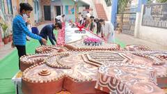 Shiv Jayanti 2022 : अमरावतीत टाकाऊ वस्तूंपासून बनवली भव्य 55 फुटाची तलवार, साकारली शिवसृष्टी