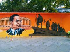 Delhi News: दिल्ली को खूबसूरत बनाने के लिए दीवारों पर बनाए गए स्वतंत्रता सेनानियों के चित्र, देखिए तस्वीरें