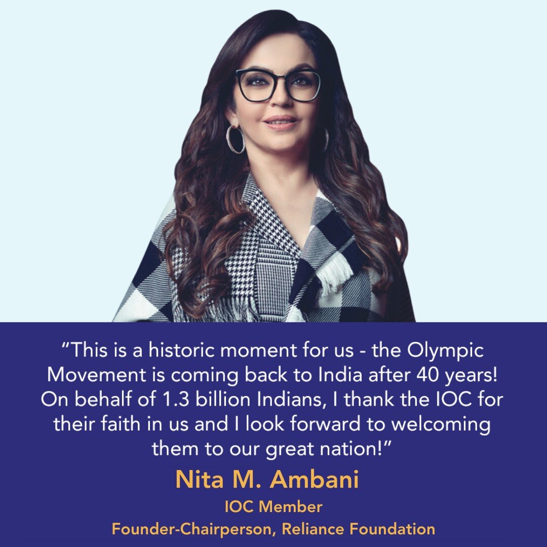 Nita Ambani Olympic India Wins Bid To Host 2023 Ioc Session In Mumbai