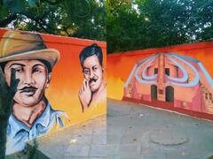 Delhi News: दिल्ली को खूबसूरत बनाने के लिए दीवारों पर बनाए गए स्वतंत्रता सेनानियों के चित्र, देखिए तस्वीरें