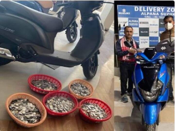 Assam man buys scooter with a sack full of savings in coins goes viral in social media Viral | 6 மூட்டை உண்டியல் சேமிப்பு சில்லறைகளைக் கொடுத்து, பைக் வாங்கிய நபர்.. அசந்துபோன ஷோ ரூம் ஊழியர்கள்..