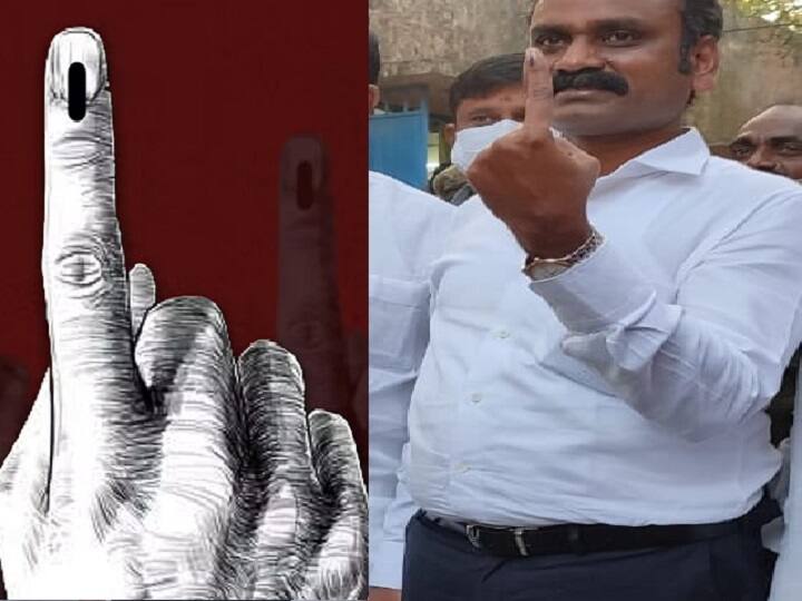 TN Urban Local Body Election 2022 Voting Minister L Murugan  vote at the Anna Nagar polling booth TN Urban Local Body Election 2022: கள்ள ஓட்டு குழப்பம்.. கடைசி நேரத்தில் வாக்குச்சாவடிக்கு வந்த எல்.முருகன்!