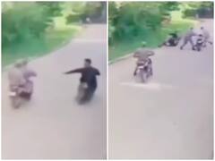 चोर ने स्कूटी से मारे खतरनाक कट, पुलिस के बीच से कुछ इस तरह निकला