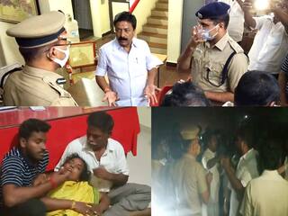 விழுப்புரம் : தஞ்சமடைந்த அதிமுக பெண் வேட்பாளர்.. காவல் நிலையத்திற்குள் புகுந்து தாக்கிய திமுகவினர்..