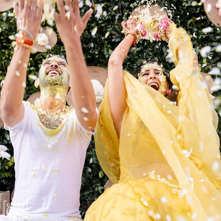 Vikrant and Sheetal began dating in 2015. They got engaged in 2019 but their wedding plans kept on getting postponed owing to the Covid-19 pandemic. The couple finally took the wedding vows on February 18. Picture Courtesy: @sheetalthakur/Instagram.