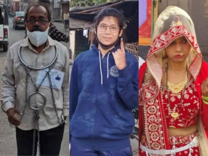 UP Election 2022 Voting: फिरोजाबाद में वोटिंग को लेकर दिखा जबदस्त जोश, बेड़ियां पहन कर मतदान केंद्र पहुंचा निर्दलीय प्रत्याशी Uttar Pradesh Assembly Election 2022 Third Phase Voting Photos of Firozabad UP Election 2022 Voting: फिरोजाबाद में वोटिंग को लेकर दिखा जबदस्त जोश, बेड़ियां पहन कर मतदान केंद्र पहुंचा निर्दलीय प्रत्याशी