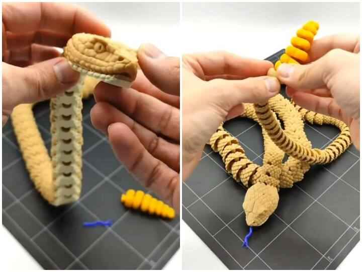 Dangerous rattle snake created through 3D printing video will surprise 3डी प्रिंटिंग के जरिए बना डाला खतरनाक रैटल स्नेक, हैरान कर देगा वीडियो