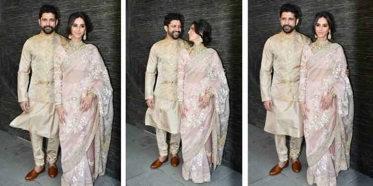 Newlyweds Farhan Akhtar, Shibani Dandekar make first appearence post marriage, distribute sweets Farhan-Shibani Post Marriage: বিয়ের পর প্রথম জনসমক্ষে ফারহান-শিবানী, বিতরণ করলেন মিষ্টি