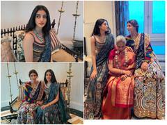 3 Generations: Jaya Bachchan With Daughter Shweta & Granddaughter Navya Nanda Mesmerize In Their Traditional Outfits- See Pics