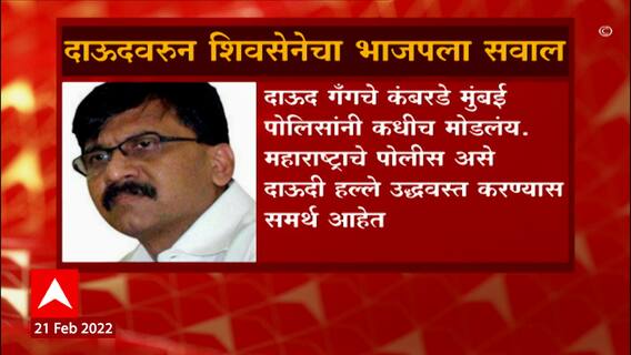 Sanjay Raut on Dawood Ibrahim : दाऊद प्रकरणावरुन सामना अग्रलेखातून शिवसेनेचा भाजपला सवाल