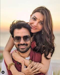 काजल अग्रवाल ने शेयर की गोद भराई की खूबसूरत तस्वीरें, रेड साड़ी में पति के साथ पोज देकर दिखाया प्रेग्नेंसी ग्लो