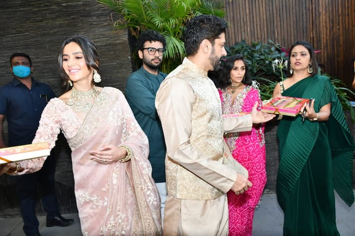 The couple registered their marriage in court today on February 21. Farhan and Shibani distributed packets of sweets among media folks at the actor's residence.