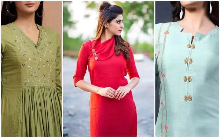 Fashion tips make these neck designs to make kurta stylish and best neck designs કુર્તીને સ્ટાઇલિશ બનાવવા માટે ટ્રાઇ કરો આ નેક ડિઝાઇન્સ, આપશે યુનિક લૂક