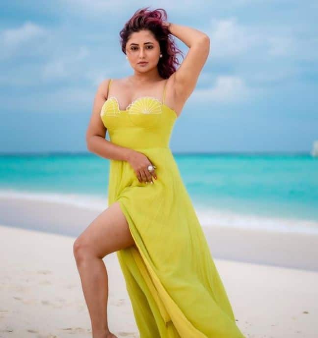 ઉલ્લેખનીય છે કે, થોડા દિવસ પહેલા જ રશ્મિએ પિંક બિકિનીમાં હોટ ફોટોશૂટ કરાવ્યું હતું, જેની તસવીરો ખુબ વાયરલ થઈ હતી. રશ્મિ દેસાઈ બિગ બોસને લઈ પણ ચર્ચામાં રહી છે.