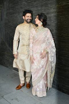 शादी के बाद पहली बार मिसेज अख्तर के हुए दीदार, एक दूसरे की निगाहों में डूबे नज़र आए शिबानी और फरहान