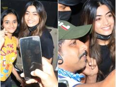 Rashmika Mandanna Strikes A Pose With Fans In Mumbai, See PICS