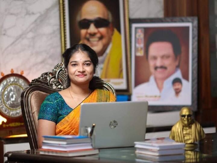 Coimbatore Election Results 2022 22 year old student Nivetha won on behalf of dmk in Coimbatore Corporation in urban local body election results 2022 Coimbatore Election Results 2022| கோவை மாநகராட்சியில்  22 வயது திமுக வேட்பாளர் நிவேதா வெற்றி - மேயர் ரேஸில் பங்கேற்க வாய்ப்பு