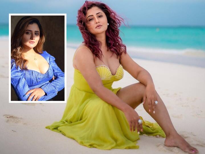 బొద్దైన అందాలతో కనువిందు చేస్తున్న ఈ బ్యూటీని కనిపెట్టారా? ఇంకా లేదా? బాగా గుర్తు తెచ్చుకోండి. - Image Credit: Rashmi Desai/Instagram