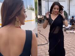 काली साड़ी पहने पुष्पा की श्रीवल्ली बनकर, कहां चली मोनालिसा...बाल लहराते हुए करवाए अपनी वैनिटी के दीदार