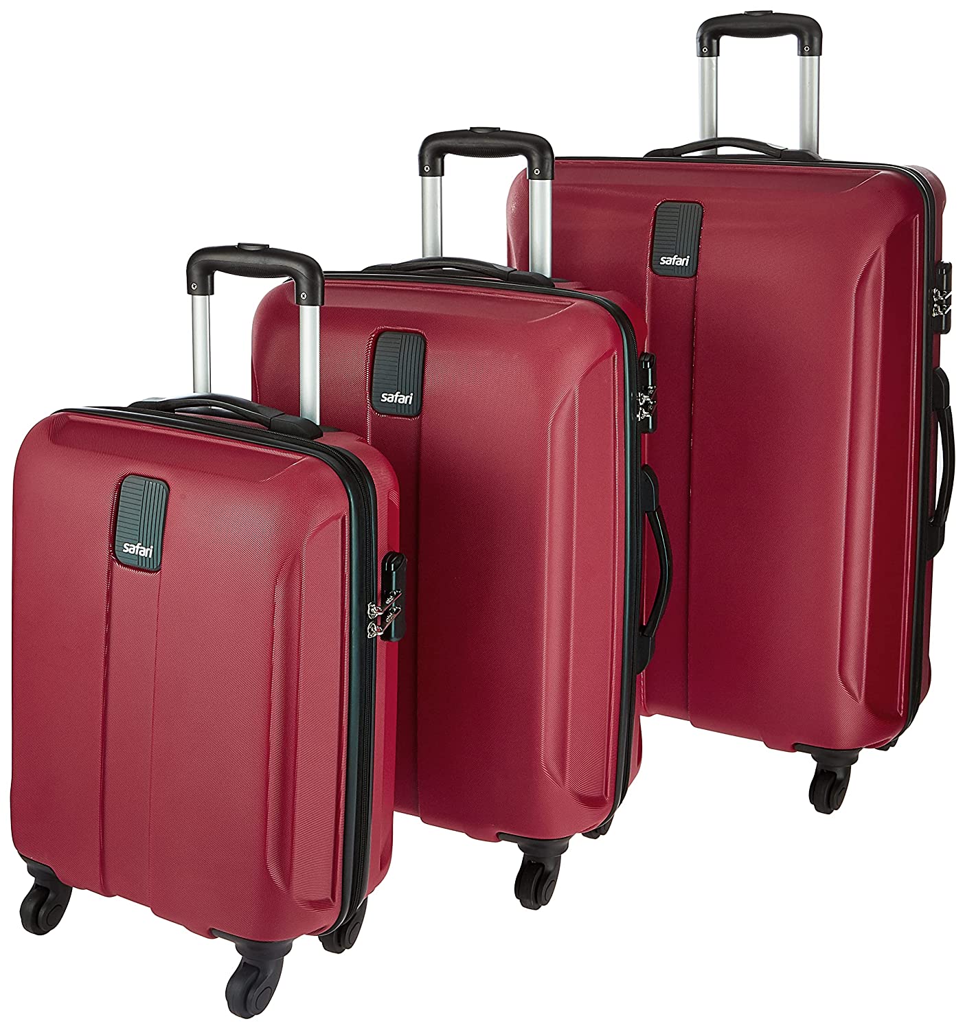 Buy Safari Sonic HardSided Polycarbonate Luggage Set of 2 Trolley Bags 55   65 cm Silver Online at Best Prices in India  JioMart