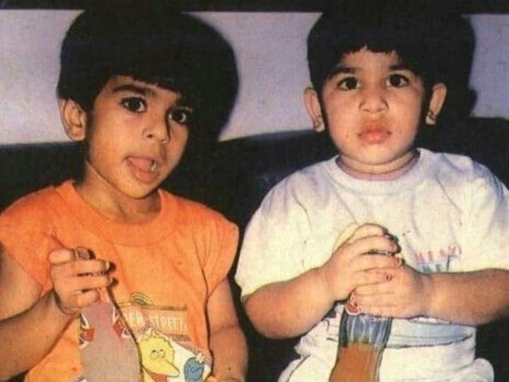ram charan allu arjun south superstar childhood picture photo viral हाथ में कोल्ड ड्रिंक लिए बैठे ये दोनों बच्चे बन गए हैं बड़े सुपर स्टार, पहचानना हर किसी के बस का नहीं