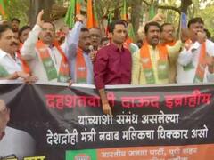 Nawab Malik Arrest: मनी लॉन्ड्रिंग मामले में नवाब मलिक गिरफ्तार, इस्तीफे की मांग को लेकर BJP कर रही प्रदर्शन