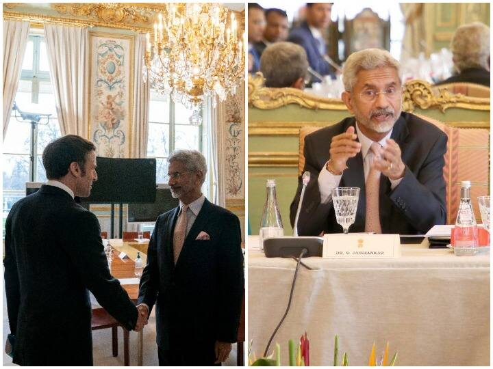 Russia Ukraine Row S. Jaishankar met the President of France in the midst of Russia-Ukraine crisis रूस-यूक्रेन संकट के बीच फ्रांस के राष्ट्रपति से मिले एस.जयशंकर, इन मुद्दों पर हुई विस्तार से बातचीत