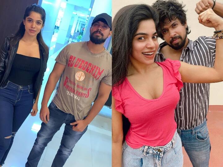 Actress divya bharathi latest dance video viral on social media Watch Video: தம்பியுடன் மரணகுத்து..! ரகிட ரகிட பாடலுக்கு பொளந்துகட்டிய திவ்யபாரதி.. வைரலாகும் வேற லெவல் வீடியோ..!