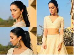 ਵਾਈਟ ਲਹਿੰਗੇ 'ਚ ਬੇਹੱਦ ਖੂਬਸੂਰਤ ਲੱਗ ਰਹੀ ਸ਼ਰਧਾ ਕਪੂਰ, ਨਹੀਂ ਹਟਾ ਸਕੋਗੇ ਫੋਟੋਆਂ ਤੋਂ ਨਜ਼ਰ