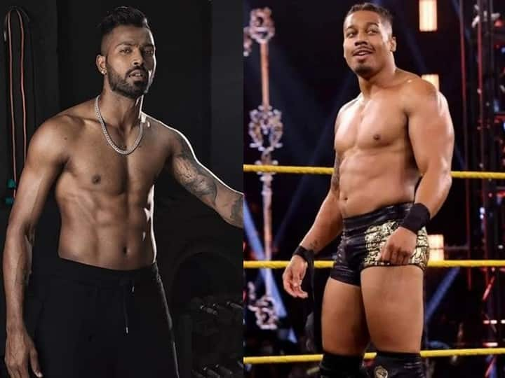 Hardik Pandya lookalike from WWE Carmelo Hayes Trending in India WWE में हार्दिक पांड्या का हमशकल, सोशल मीडिया पर यूजर्स ने ऐसे दिए रिएक्शन