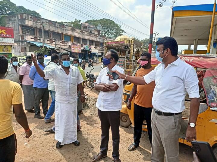 Corporation Commissioner Saravana Kumar orders removal of placard banner placed on behalf of DMK in Thanjavur நீங்கள் அகற்றுகிறீர்களா? நாங்கள் அகற்றட்டுமா? - திமுக பேனரை அகற்ற உத்தரவு போட்ட தஞ்சை ஆணையர்