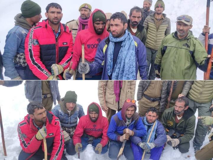 Six People Who Went Missing Amid Heavy Snowfall Rescued From Warwan In Jammu Kashmir Six People, Who Went Missing Amid Heavy Snowfall, Rescued From J&K's Warwan