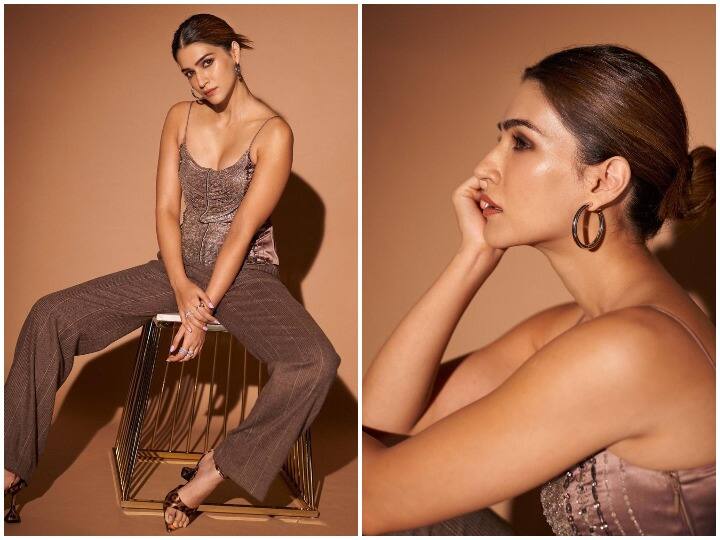 कृति सेनन (Kriti Sanon) इन दिनों अपनी अपकमिंग फिल्म बच्चन पांडे (Bachchan Panday) को लेकर सुर्खियां बटोर रही हैं. इसी बीच उन्होंने ब्राउन राल्फ लॉरेन सेक्विन टॉप और स्ट्रेट कट पैंट से सोशल मीडिया पर कहर बरपा दिया है. कृति (Kriti Sanon Photos) की ये तस्वीरें जमकर वायरल हो रही हैं.