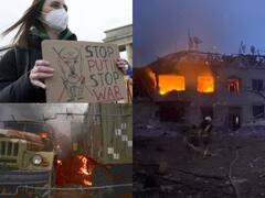 Photos: जलते घर, दम तोड़ते लोग, चारों तरफ धुआं... यूक्रेन में जमीन से लेकर आसमान तक बरस रही मौत