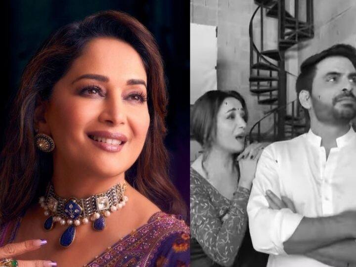 madhuri dixit retro look video viral on social media Madhuri Dixit : माधुरी दीक्षितनं शेअर केला रेट्रो लूकमधील  व्हिडीओ; नेटकरी म्हणाले...