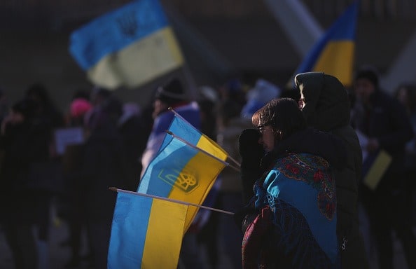 The City of Toronto is flies Ukraine's flag in support after the Russia's attack. There was also a 