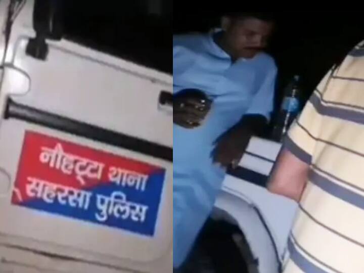 Saharsa News: police wine viral video of saharsa, SP Lipi Singh in action and ASI suspended ann Saharsa News: पुलिस की गाड़ी और बोनट पर 'शराब-ए-जाम', VIDEO वायरल होते ही एक्शन में SP लिपी सिंह, ASI सस्पेंड