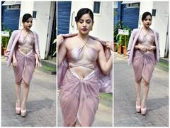 Urfi Javed Suffers OOPSS Moment In Bizarre Metallic See-Through Dress, Gets Trolled