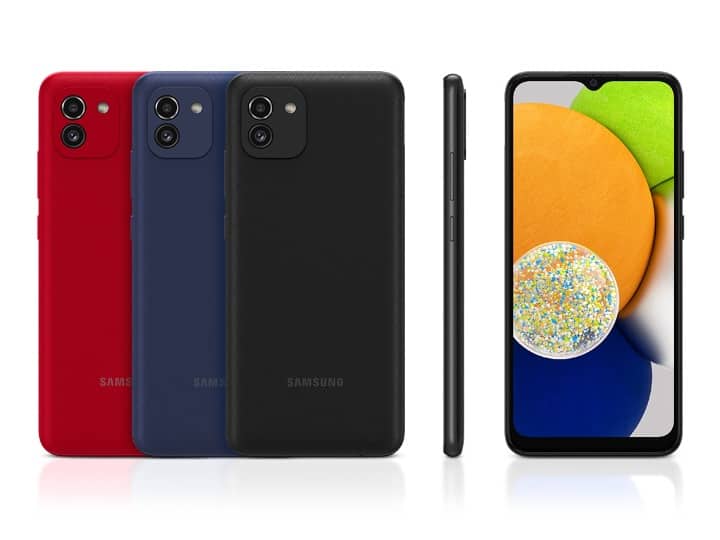 Samsung Galaxy A03 budgets smartphone launch with 5000mAh battery and 6.5 inch display check here offer and details 5000 mAh की बैटरी और 6.5 इंच की डिस्प्ले के साथ आया सैमसंग का नया स्मार्टफोन,  ये रहीं इस बजट फोन की पूरी डिटेल्स