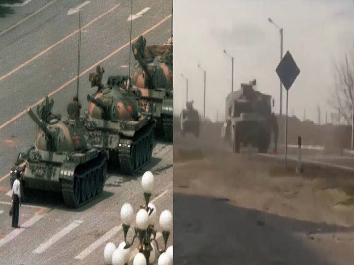 Watch Video: உக்ரைனில் பீரங்கியை தடுத்த தனி ஒருவன்.!  மீண்டும் ஒரு Tank Man வரலாற்று சம்பவம்!