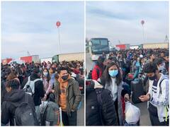 Photos: अपनों से मिलने की चाहत, दहशत से दूर होते भारतीय छात्रों को मिला बड़ा सुकून, वॉर जोन से भारत के लिए रवाना