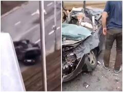 यूक्रेन की राजधानी कीव में रूसी टैंक ने जबरदस्ती कार को रौंदा, रोंगटे खड़े कर देगा वीडियो