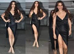 થાઇ સ્લિટ ડ્રેસ પહેરી પાર્ટીમાં પહોંચી ફરહાન અખ્તરની સાળી, જોનારાની આંખો થઇ ગઇ પહોળી...!