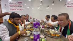 રાહુલ ગાંધીએ દ્વારકામાં માણી ગુજરાતી ભોજનની લહેજત, જુઓ વીડિયો