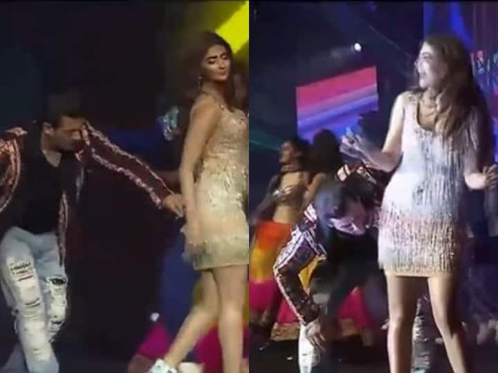 सलमान खान ने पूजा हेगड़े के साथ किया 'जुम्मे की रात' गाने पर डांस, नहीं कर पाए हुक स्टेप तो फैंस ने कह डाली ये बात salman khan fails to do jumme ki raat hook step with pooja hegde video viral सलमान खान ने पूजा हेगड़े के साथ किया 'जुम्मे की रात' गाने पर डांस, नहीं कर पाए हुक स्टेप तो फैंस ने कह डाली ये बात