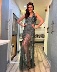 Karishma Tanna Dazzles In An Embroidered Dress - SEE PICS