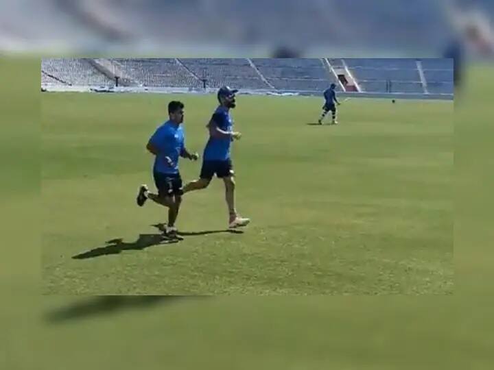 virat kohli starts practice in mohali for 100th test rishabh pant hanuma vihari r ashwin joins practice session પોતાની 100મી ટેસ્ટની તૈયારીમાં લાગ્યો વિરાટ, PCA પણ યાદગાર બનાવશે આ ટેસ્ટ મેચ, જૂઓ વીડિયો